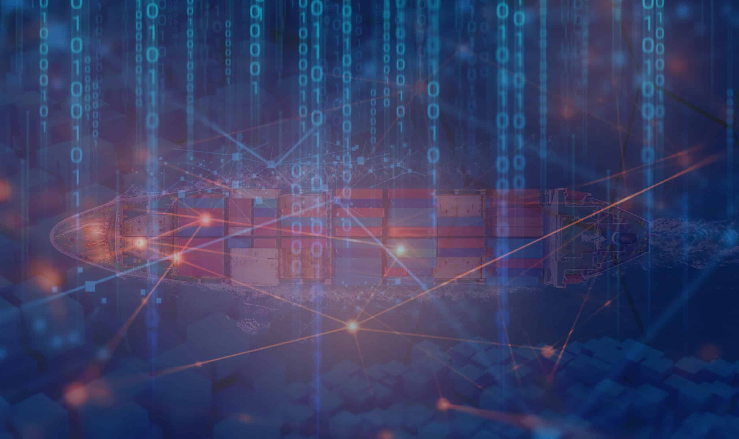 Aerial view container ship carrying container for import and exp